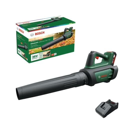 Bosch Advanced Leafblower 36V-750 - Løvblåser - Trådløs - 36 V Inkludert Lader - 750 M³/T - 100-200 Km/H - 3.5 Kg