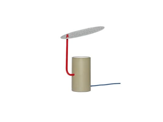 Hübsch - Disc Bordlampe Khaki/Red