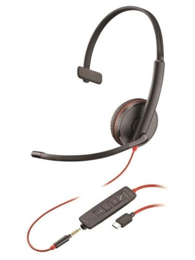 Poly Blackwire C3215 - 3200 Series - Hodesett - On-Ear - Kablet - 3,5 Mm Jakk, Usb-C