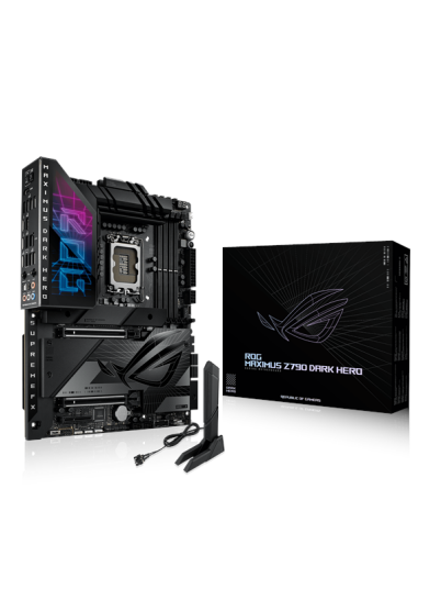 ASUS ROG MAXIMUS Z790 DARK HERO, DDR5, ATX, LGA1700, 1x M.2 PCIe 5.0, 4x M.2 PCIe 4.0, PCIe 5.0 x16, 2x Thunderbolt 4, 2.5GbE, Wi-Fi 7 (802.11be),