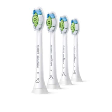 Philips Sonicare W HX6064 Optimal White - Ekstra tannbørstehode - for tannbørste - hvit (pakke med 4) - for Sonicare 2-serien; Sonicare DiamondClean