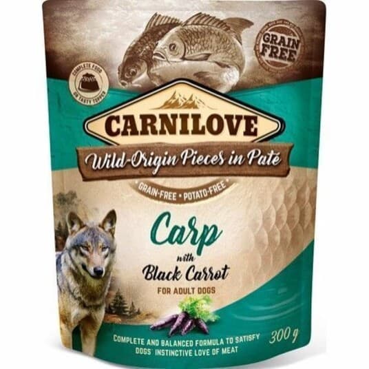 Carnilove Pouch Pate Carp With Black Carrot 300 G - (12 Pk/Ps)