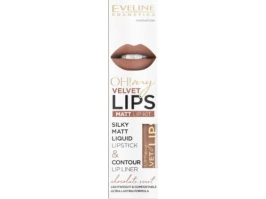 Eveline Å! My Velvet Lips Matt Lip Kit 14 Choco Truffle 4,5 Ml