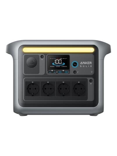 Anker Solix C1000x - Bærbar Strømstasjon - 1800 Watt - Litium-Jernfosfat - 1056 Wh - Utgangskontakter: 6