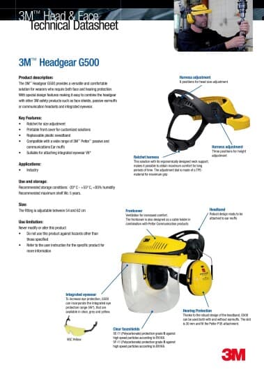 3M G500v5f11h510-Gu, Sikkerhetsbriller, Monteringsarbeid, Konstruksjons-/Renoveringsarbeid, Støvarbeid, Slipearbeid, Turning/Routing Work, Gjennomsiktig, Gult, Gjennomsiktig, Polykarbonat