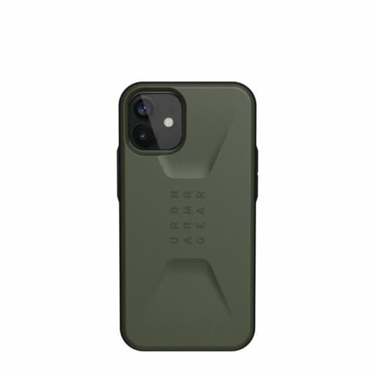 UAG Rugged Case for iPhone 12 Mini 5G [5.4-inch] - Civilian Olive - baksidedeksel for mobiltelefon