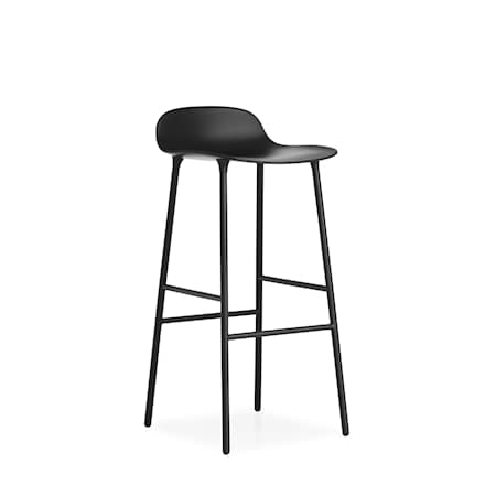 Normann Copenhagen Form barstol metallbein 75 cm svart