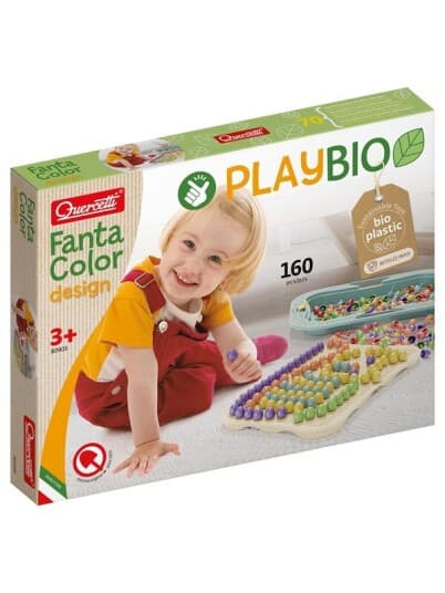 Quercetti - Play Bio Fantacolor Design (160 Pcs) - (Qu-80903) /Arts And Crafts