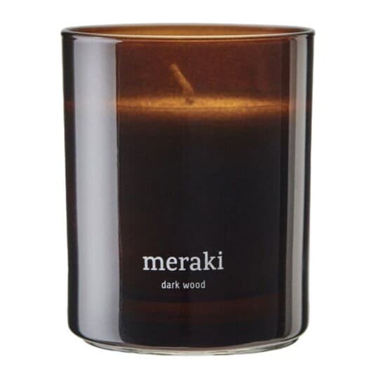 Meraki - Duftlys dark wood 9,5x8 cm brun