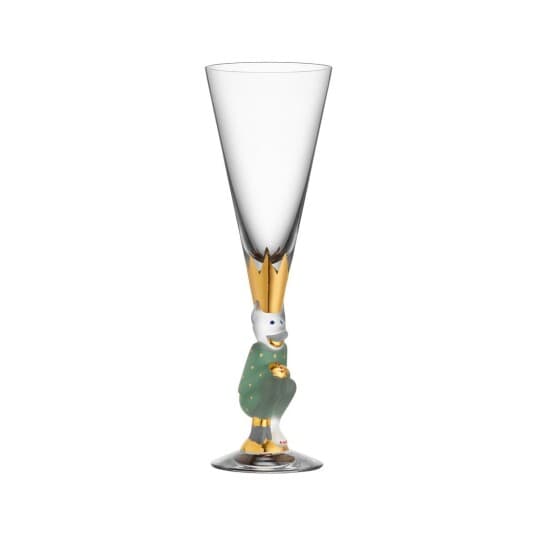 Orrefors The Sparkling Devil Champagneglass 19 cl, forrest green