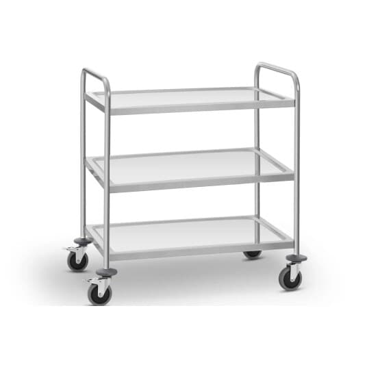 Royal Catering Cart Kelnerski Horeca Rustfritt Stål 3 Półki Do 150Kg