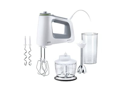 Braun Multimix 5 Håndmikser HM 5137WH + Hakker & Blender (hvit)