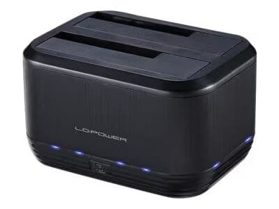 Lc Power Lc-Dock-U3-Iii - Hdd-Dokkestasjon - Brønner: 2 - 2,5" / 3,5" Delt - Sata - Usb 3.0 - Svart