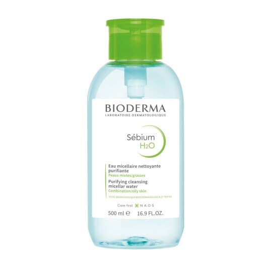 Bioderma Micellar Liquid For Make-Up Fjerning Sebium H20 500 Ml