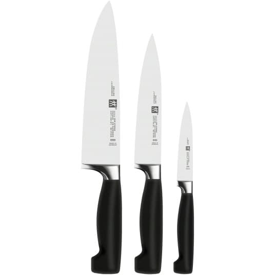 Zwilling Four Star - Knivsett - 3 Stk. - Svart Håndtak