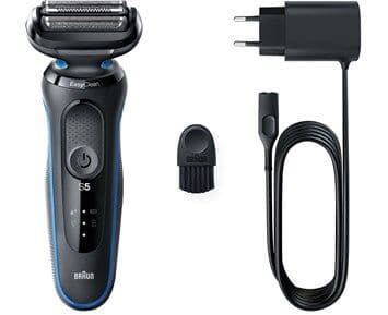 Braun 51-B1000s, Barberingsmaskin, Sort, Blå, Kraft indikator, AC / batteri, Lithium-Ion (Li-Ion), 50 min