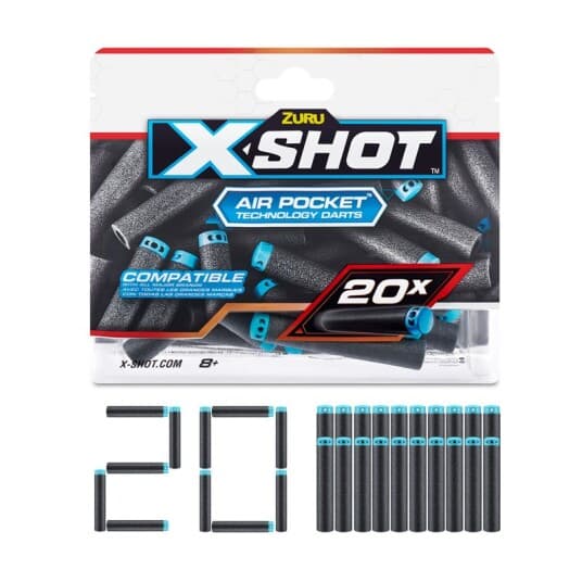 X-Shot Excel 20Pk Refill Darts Foilbag