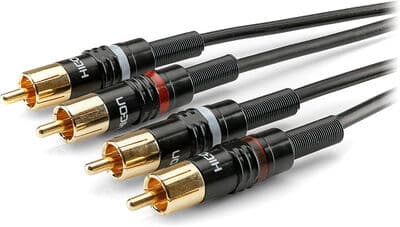 Sommer Cable Hbp-C2-0150 Jack / Phono Audio Tilslutningskabel [2X - 2X Cinch-Stik] 1.50 M Sort