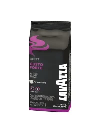 Lavazza Gusto Forte, 1 Kg, Americano, Cappuccino, Kaffe, Espresso, Mørkbrent