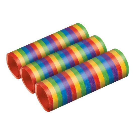 Amscan Metallic Streamers "Bright Rainbow" 7Mm X 4M 3 Stk 9905008