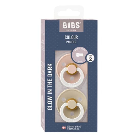 BIBS® Nattesmokk Colour Blush /Vanilla Glow 6-18 måneder, 2 stk.