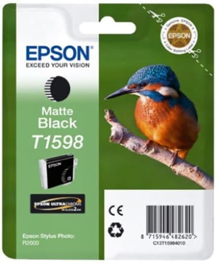 Epson T1598 - 17 Ml - Matt Svart - Original - Blister - Blekkpatron - For Stylus Photo R2000