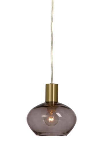 Aneta Lighting BELL vinduspendel, matt messing/sotet, E14, 4m ledning, støpsel og brytere