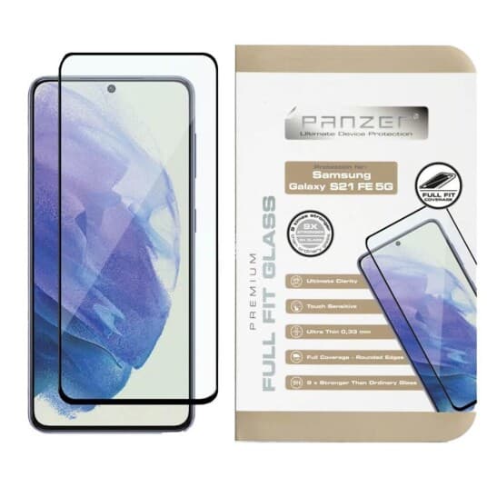 Panzer Premium - Skjermbeskyttelse For Mobiltelefon - Full Pasning - 3D - Glass - Rammefarge Svart - For Samsung Galaxy S21 Fe 5G