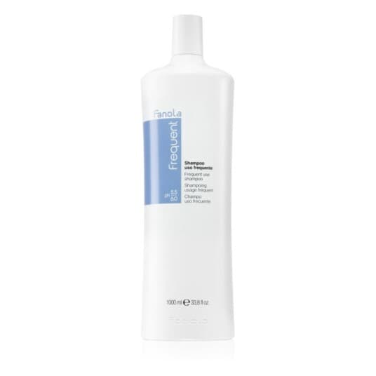 Fanola Frequent Shampoo, Unisex, Sjampo, Alle Hårtyper, 1000 Ml, Mykgjører, Flaske