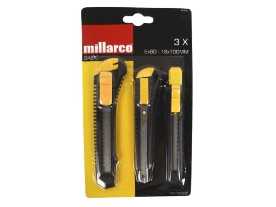 Work It By Millarco® Knive 9 Og 18 Mm 3-Pak