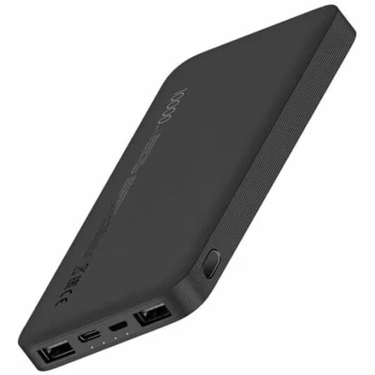 Xiaomi Redmi - Strømbank - 10000 Mah - 37 Wh - 10 Watt - 2.6 A - Fast Charge - 2 Utgangskontakter (Usb) - Svart