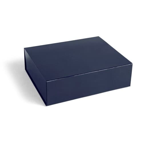 HAY Colour Storage L boks med lokk 34,5 x 41,5 cm Midnight blue