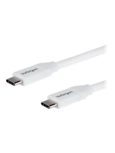 Startech.Com Usb C To Usb C Cable - 6 Ft / 2M - 5A Pd - M/M - White - Usb 2.0 - Usb-If Certified - Usb Type C Cable - Usb C Charging Cable (Usb2c5c2mw) - Usb-Kabel - 24 Pin Usb-C (Hann) Til 24 Pin Usb-C (Hann) - Thunderbolt 3 / Usb 2.0 - 5 A - 2 M -