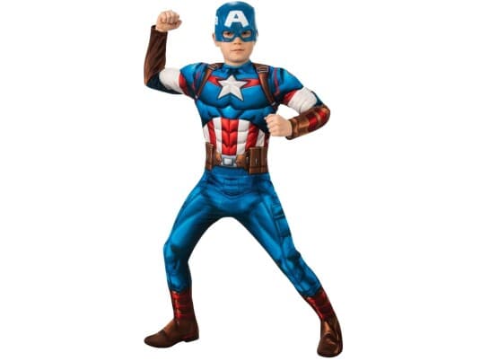 Avengers Captain America Deluxe Børnekostume (Str. S/104)