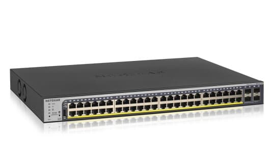 Netgear Smart Gs752tp - Switch - L3 Lite - Smart - 8 X 10/100/1000 (Poe+) + 40 X 10/100/1000 (Poe) + 4 X Sfp - Stasjonær, Rackmonterbar - Poe+ (384 W)