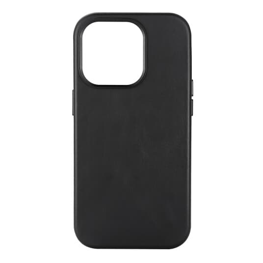 Iphone 14 Pro Leather Mag Back Cover, Black