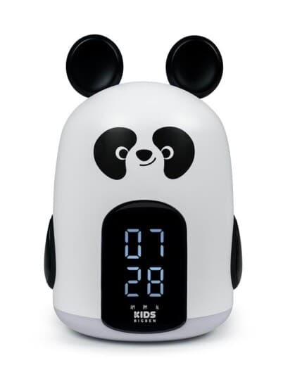 Bigben Kids Alarm Clock With Night Light With Three Black And White Panda Sounds Rkidspanda