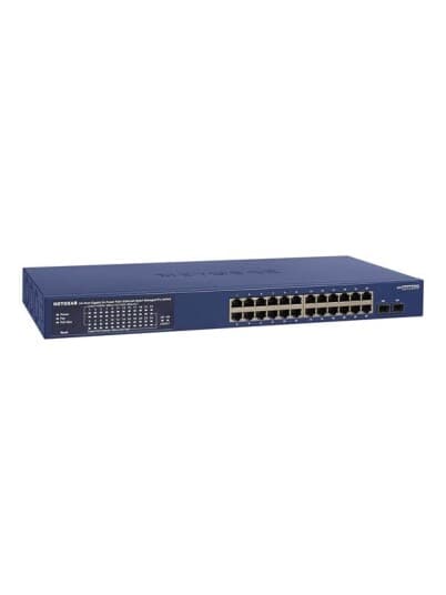 Netgear Smart Gs724tpp - Switch - L3 Lite - Smart - 24 X 10/100/1000 (Poe+) + 2 X 1000Base-X Sfp (Opplink) - Rackmonterbar - Poe+ (380 W)