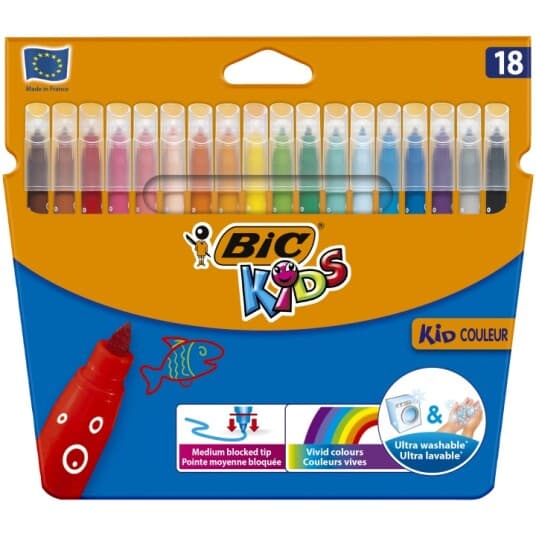 Bic 937508, Medium, 18 Farger, Assorterte Farger, 2,8 Mm, 0,8 Mm, Assorterte Farger