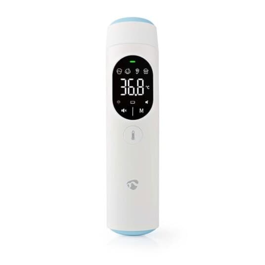 Nedis Bthtir10wt, Fjernmålingstermometer, Hvit, Øre, Panne, Sensor, °C, °F, Kroppstemperatur