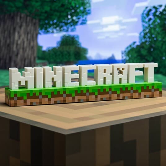 Paladone Minecraft - Dekorasjonslampe - Minecraft logo - hvit