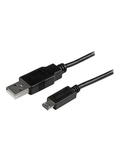 Startech.Com 15Cm 6In Mobile Charge Sync Usb To Slim Micro Usb Cable For Phones & Tablets A To Micro B - M/M - Thin Micro Usb Charge Cable (Usbaub15cmbk) - Usb-Kabel - Micro-Usb Type B (Hann) Til Usb (Hann) - Usb 2.0 - 15 Cm - Svart - For P/N: Cmdph