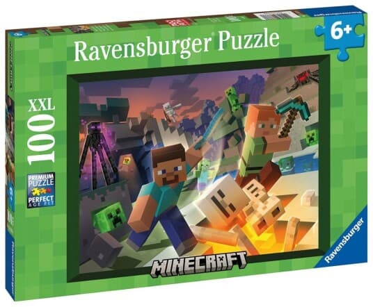 Ravensburger Minecraft, 100 Stykker, Video Spill, 6 År