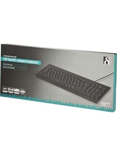 Deltaco TB-234 - Tastatur - bakbelysning - USB - Dansk/Finsk/Norsk/Svensk - svart