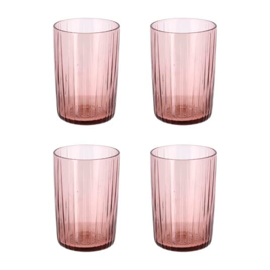 Bitz Kusintha vannglass 28 cl 4-pakning Rosa