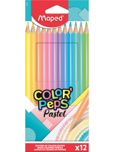 Maped Colorpeps Fargestifter Pastell Trekantede 12 Farger