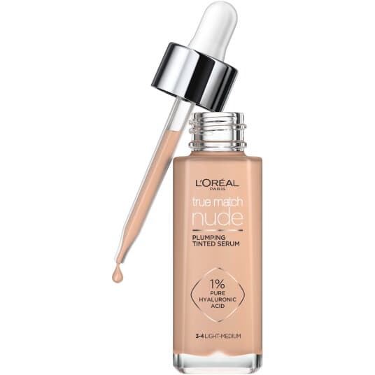 L'oreal_True Match Serum Nude Plumping Tinted Serum Serum In 3-4 Light Medium Foundation 30Ml