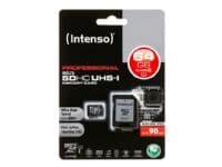 Intenso - Flashminnekort (Microsdxc Til Sd-Adapter Inkludert) - 64 Gb - Uhs Class 1 / Class10 - Microsdxc Uhs-I