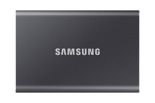 Samsung T7 Mu-Pc500t - Ssd - Kryptert - 500 Gb - Ekstern (Bærbar) - Usb 3.2 Gen 2 (Usb-C Kontakt) - 256-Bit Aes - Titangrå