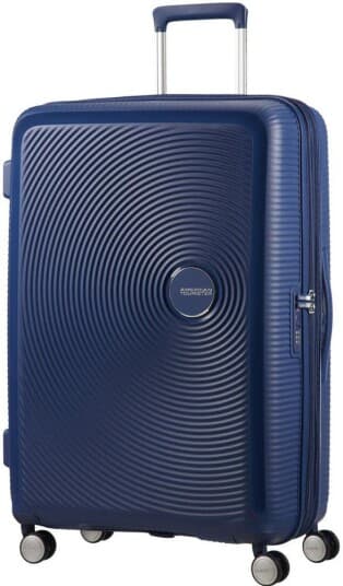 American Tourister Soundbox, Spinner, Blå, Polypropylen (Pp), 4 Hjul, Spinnehjul, Glidelås